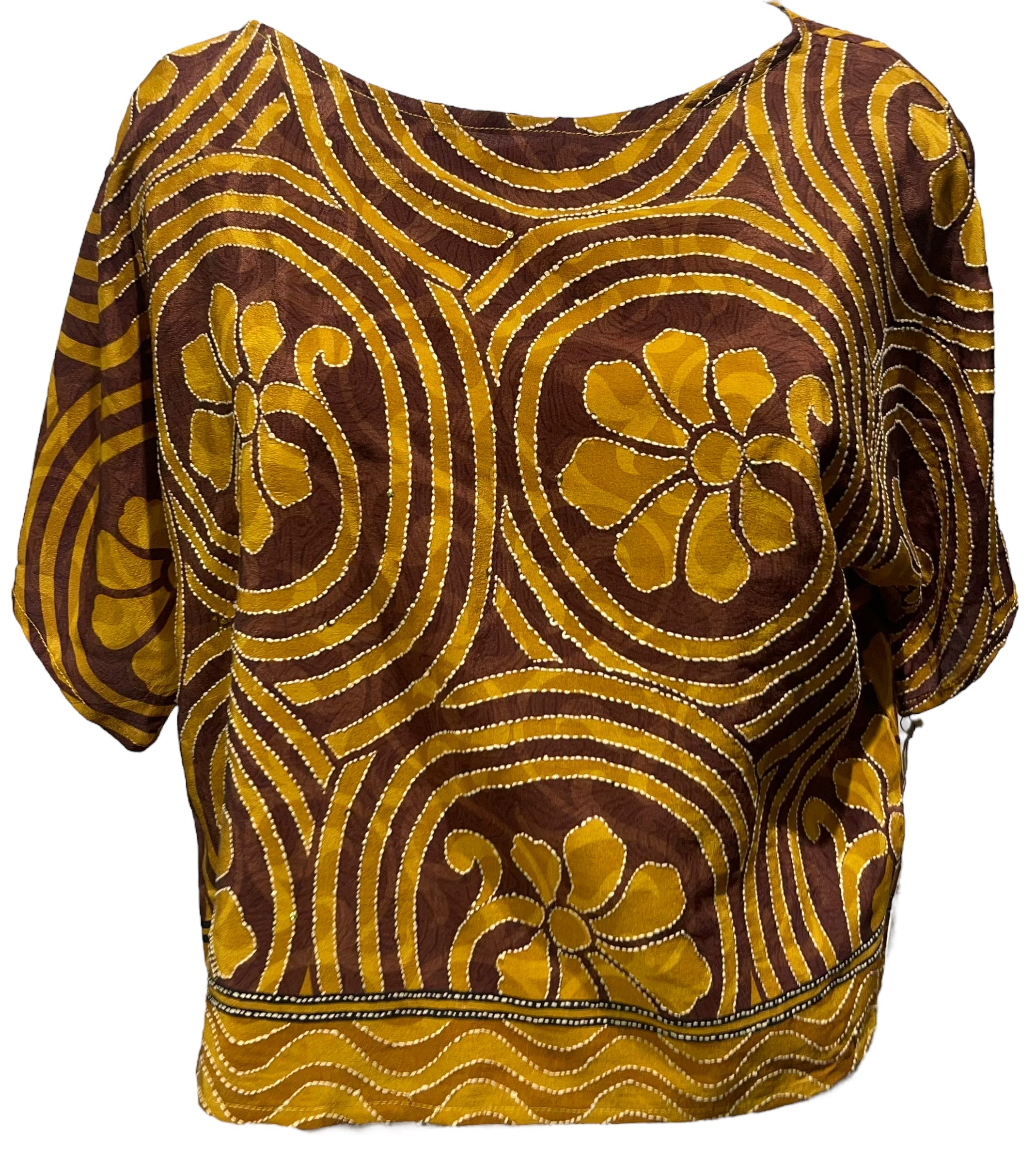 FINAL SALE PRC4177 Avatar Pure Silk Boxy Top