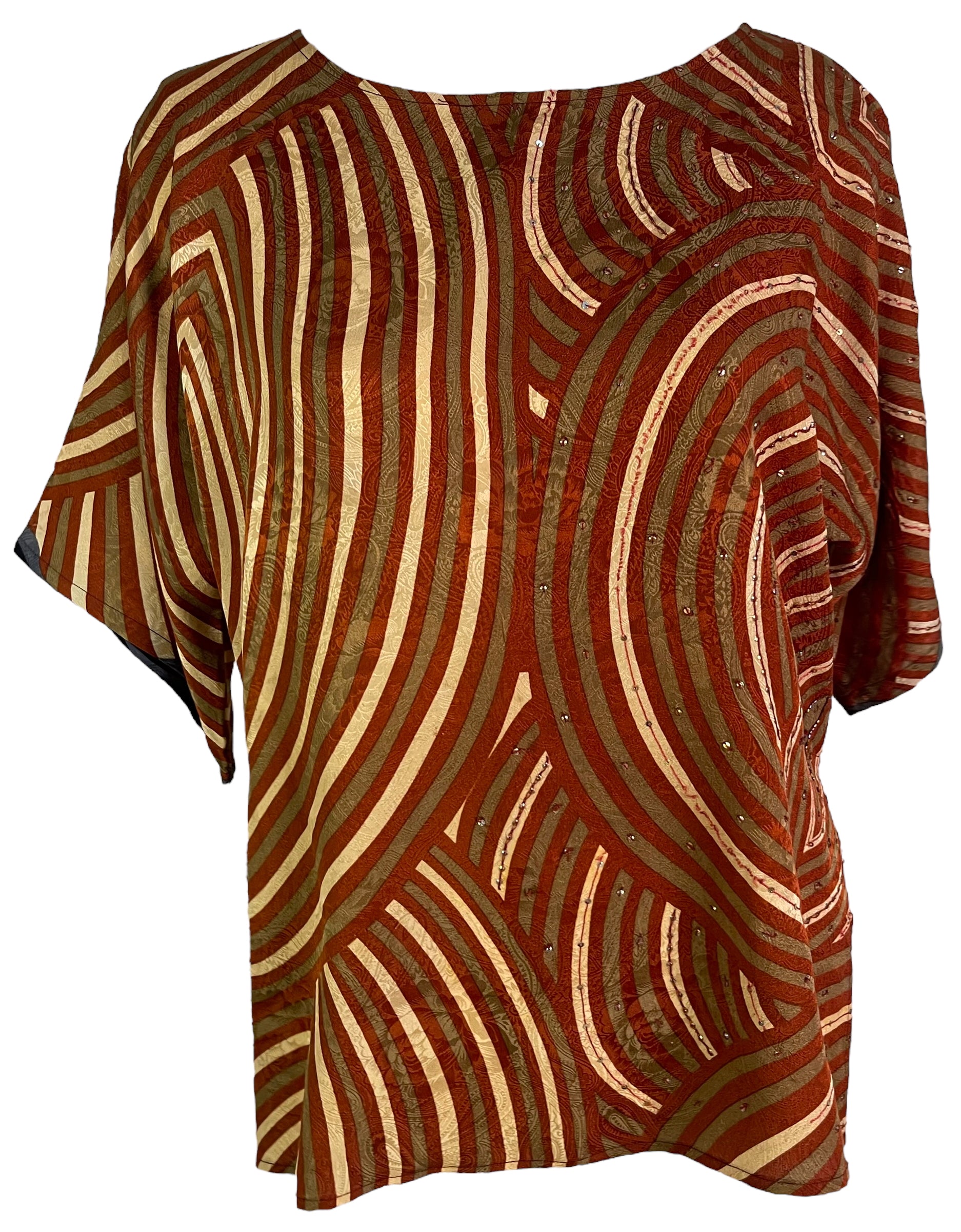 PRC6493 Avatar Pure Silk Side Slit Top