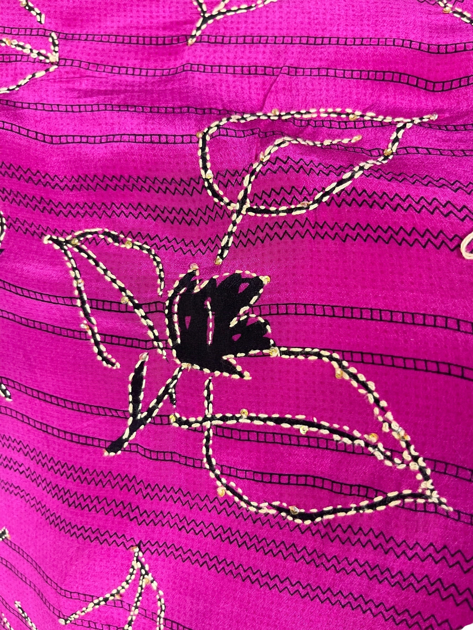 PRC6934 Avatar Pure Silk Long Tunic with Side Ties