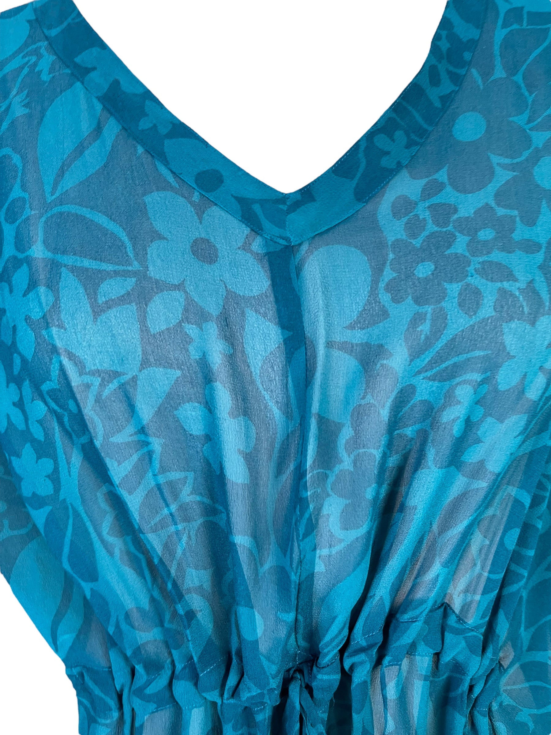 PRG6368 Sheer Avatar Pure Silk Maxi Kaftan