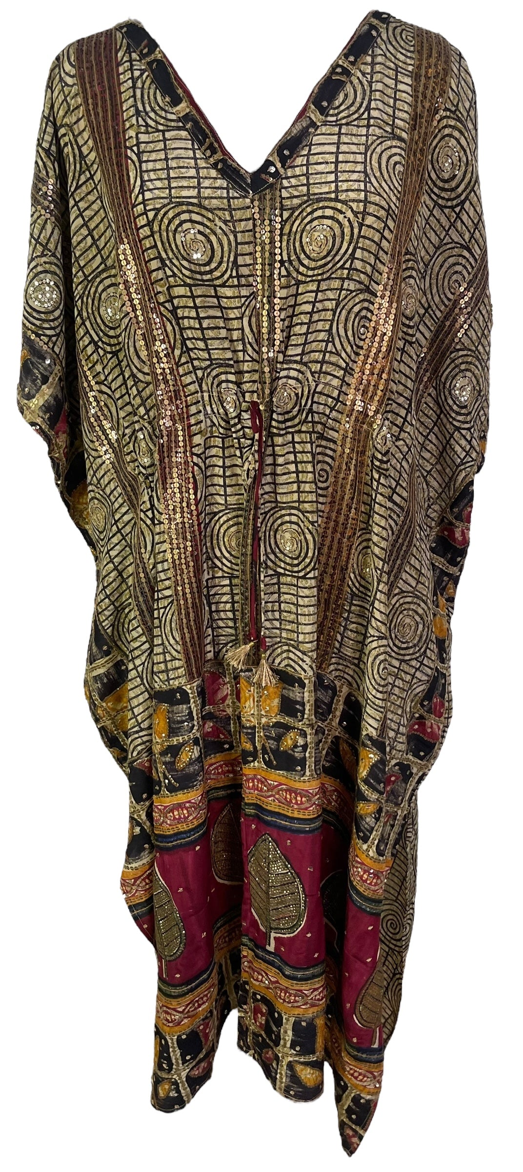 PRC6760 Avatar Pure Silk Maxi Kaftan