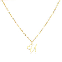 Load image into Gallery viewer, Dainty Gold Initial Necklace for Women – Personalized Heart-Shaped Stainless Steel Jewelry, 45cm
