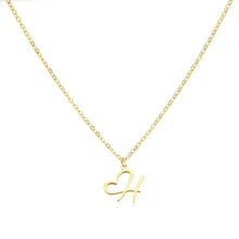 Load image into Gallery viewer, Dainty Gold Initial Necklace for Women – Personalized Heart-Shaped Stainless Steel Jewelry, 45cm
