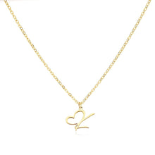 Load image into Gallery viewer, Dainty Gold Initial Necklace for Women – Personalized Heart-Shaped Stainless Steel Jewelry, 45cm
