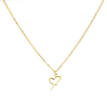 Load image into Gallery viewer, Dainty Gold Initial Necklace for Women – Personalized Heart-Shaped Stainless Steel Jewelry, 45cm
