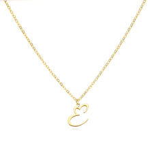 Load image into Gallery viewer, Dainty Gold Initial Necklace for Women – Personalized Heart-Shaped Stainless Steel Jewelry, 45cm
