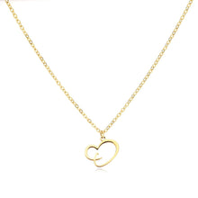 Load image into Gallery viewer, Dainty Gold Initial Necklace for Women – Personalized Heart-Shaped Stainless Steel Jewelry, 45cm
