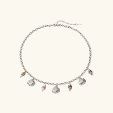 Load image into Gallery viewer, Dainty Gold Seashell Necklace with Adjustable Gold Chain – Hypoallergenic Ocean-Inspired Jewelry for Women
