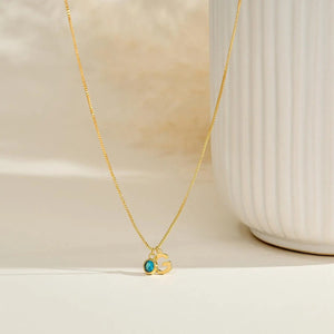 Dainty Initial and Birthstone Necklace – Personalized Jewelry in Gold, Silver, and Rose Gold
