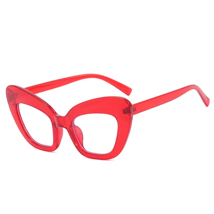 New Fashion Vintage Anti Blue Light Cat Eye Women Glasse Retro Designer Eyeglasse Frame Ladies Ins Trending Clear