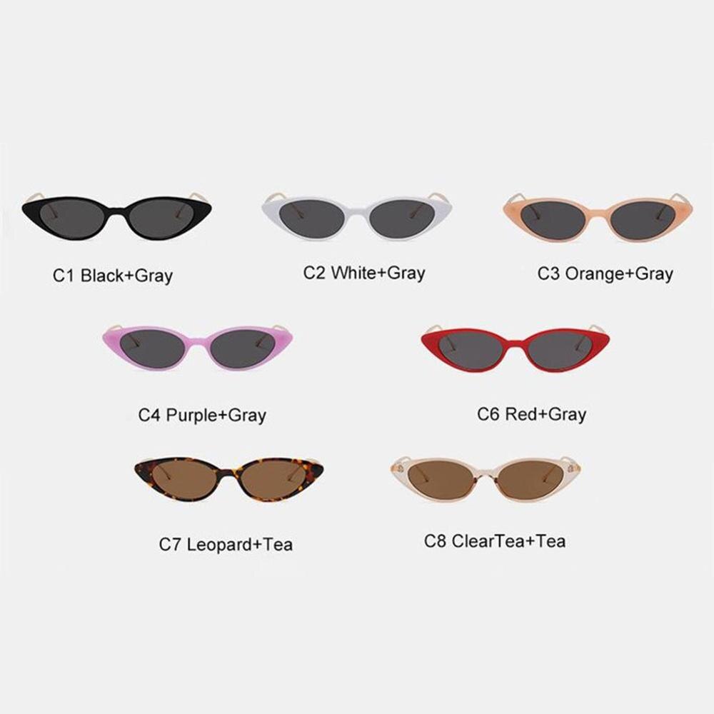 High Quality Women's Fashion Narrow Cat Eye Sunglasses UV400 Fashion Eye Wear narrow sunglasses for  women's fashion Products