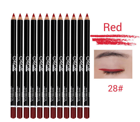 MENOW 12 Colors Eye Make Up Eyeliner Pencil Waterproof Eyebrow Beauty Pen Eye Liner Lip sticks Cosmetics  P08005