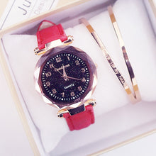 Load image into Gallery viewer, Quartz Wristwatches Fashion Starry Sky Women Watches  Leather Ladies Bracelet Watch

