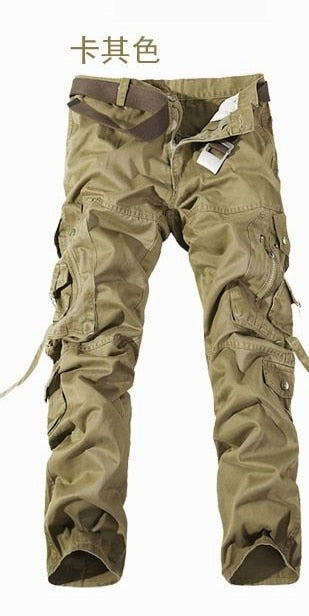 Military Tactical pants men Multi-pocket washed overalls men loose cotton pants male cargo pants for men trousers,size 28-42