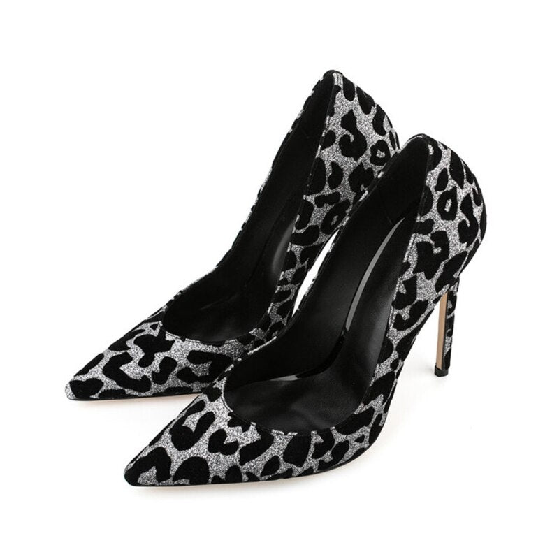 Processing Time:7-15 days after placing orders  Women's Spring and Summer New European and American Pointed High Heel Single Shoes Fashion Sexy Leopard Sandals