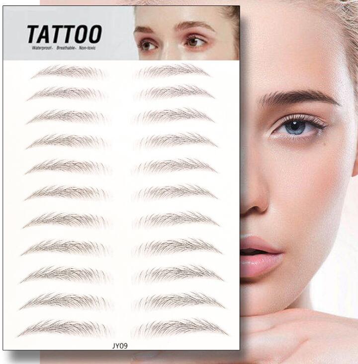 Magic 4D Hair-like Eyebrow Tattoo Sticker False Eyebrows 7 Day Long Lasting Super Waterproof Makeup Eye Brow Stickers Cosmetics