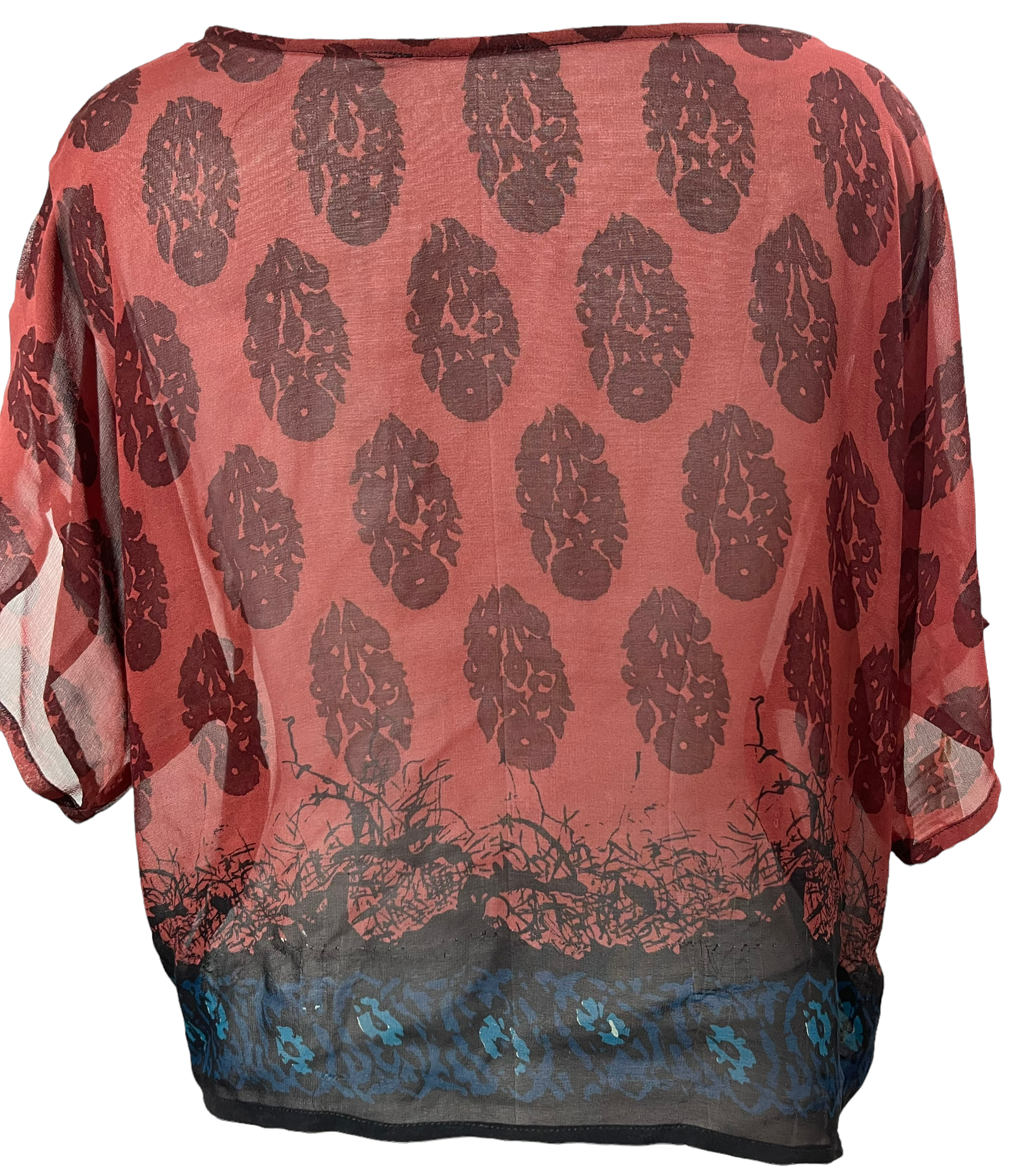 FINAL SALE PRG1213 Marge Dursley Sheer Avatar Pure Silk Boxy Top