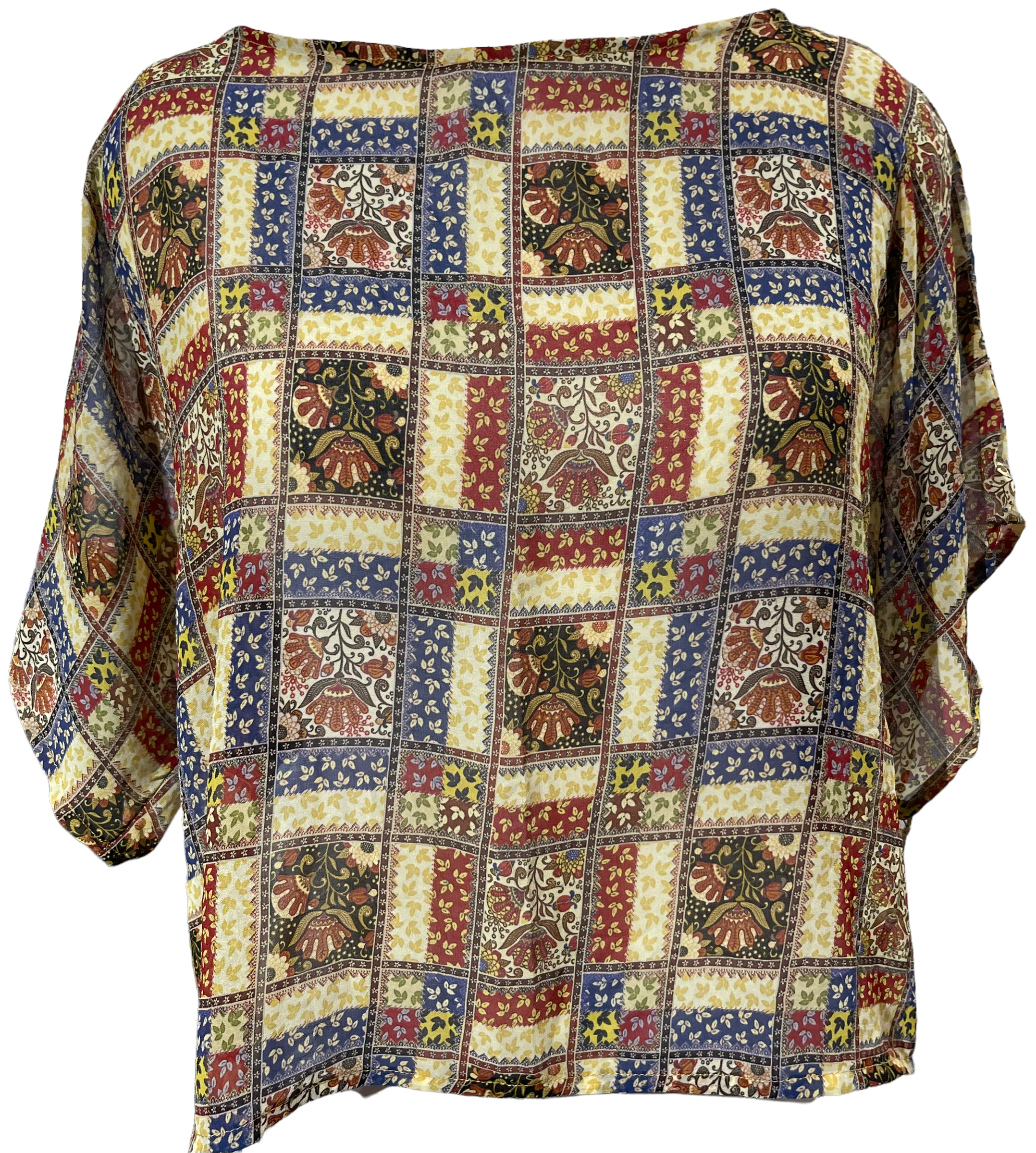 FINAL SALE PRG1662 Crabtree Sheer Avatar Pure Silk Boxy Top