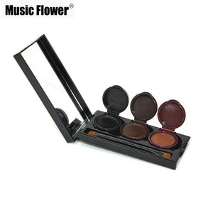 Music Flower Brand Makeup Eyeliner Gel & Eyebrow Powder Palette Waterproof Lasting Smudgeproof Cosmetics Eye Brow Enhancers