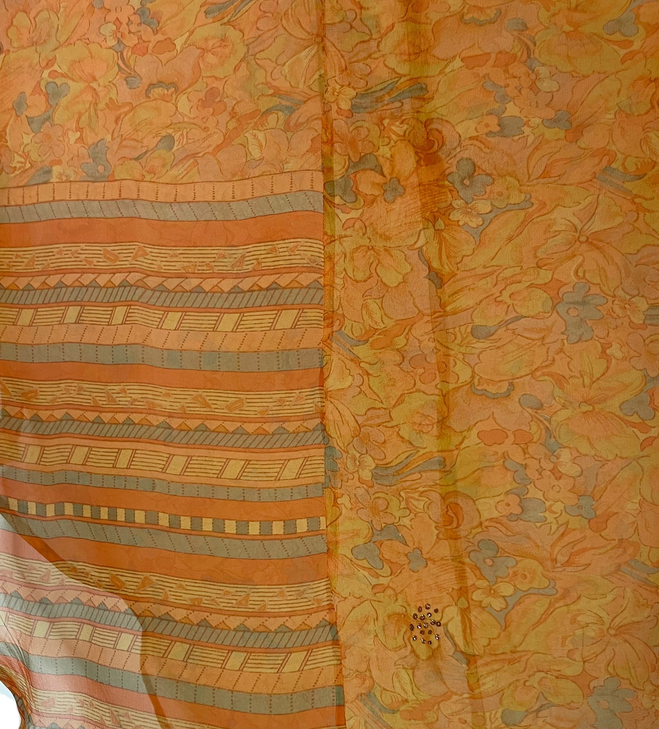 PRG6525 Sheer Avatar Pure Silk Waterfall Top