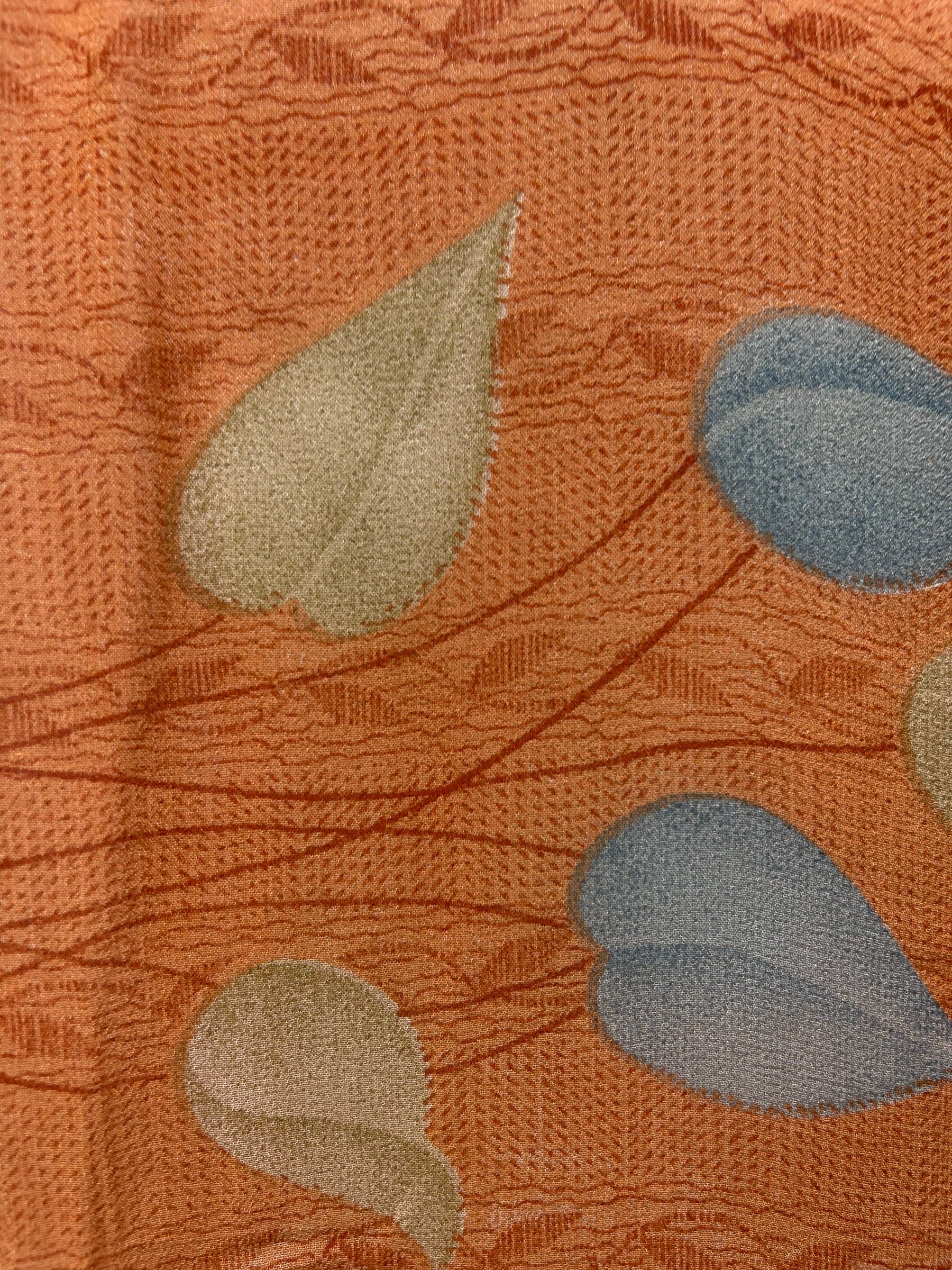 FINAL SALE PRG4949 Sheer Avatar Long Pure Silk Kimono Sleeved Duster with Belt