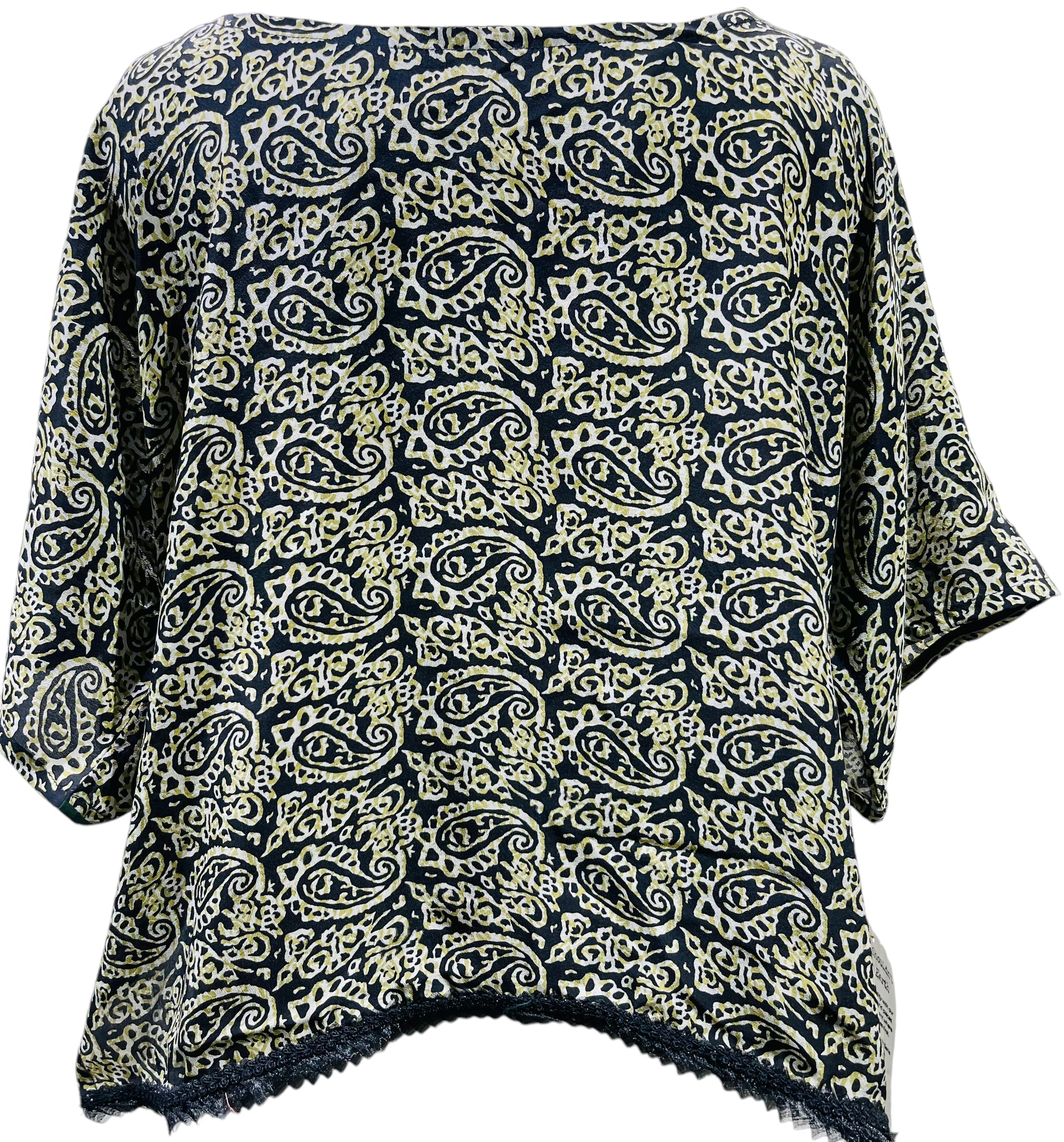 FINAL SALE PRC5597 Avatar Pure Silk Side Slit Top