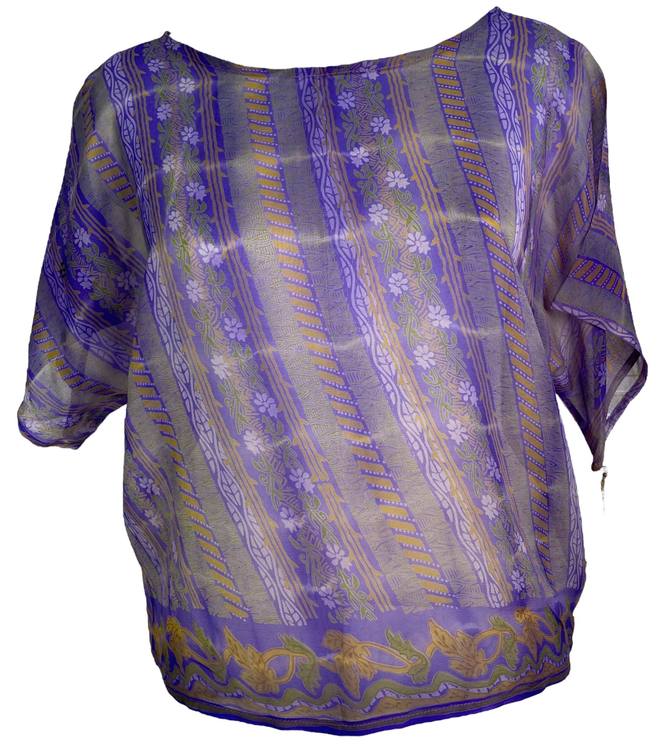 PCH6406 Very Sheer Chiffon Avatar Pure Silk Boxy Top