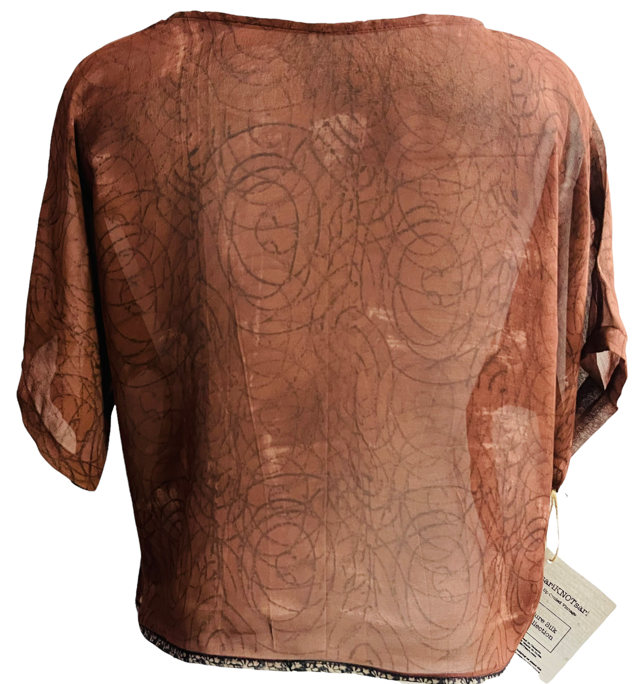 FINAL SALE Kemogamisis Sheer Avatar Pure Silk Boxy Top