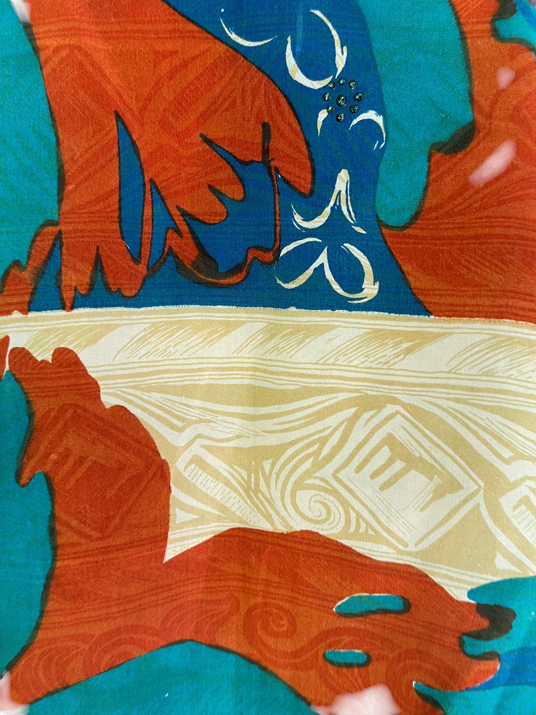 PRC6501 Avatar Pure Silk Side Slit Top