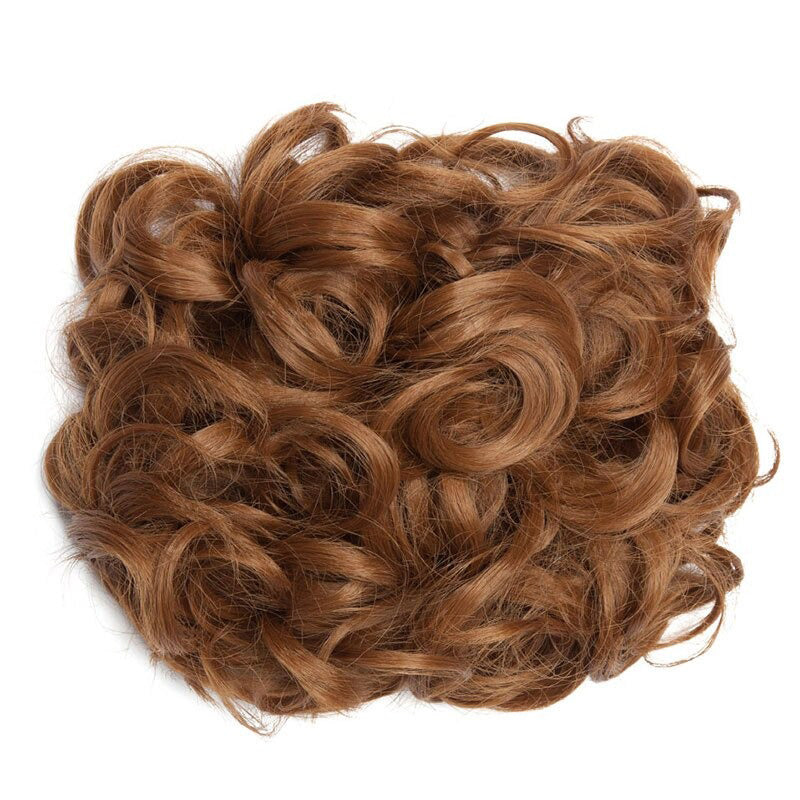 Easy Stretch Clip-in Large Curly Hair Bun Extension for Instant Volume