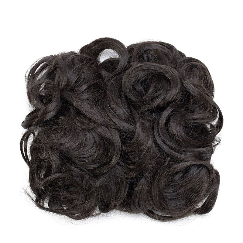 Easy Stretch Clip-in Large Curly Hair Bun Extension for Instant Volume