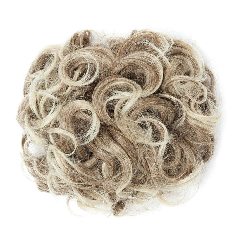 Easy Stretch Clip-in Large Curly Hair Bun Extension for Instant Volume