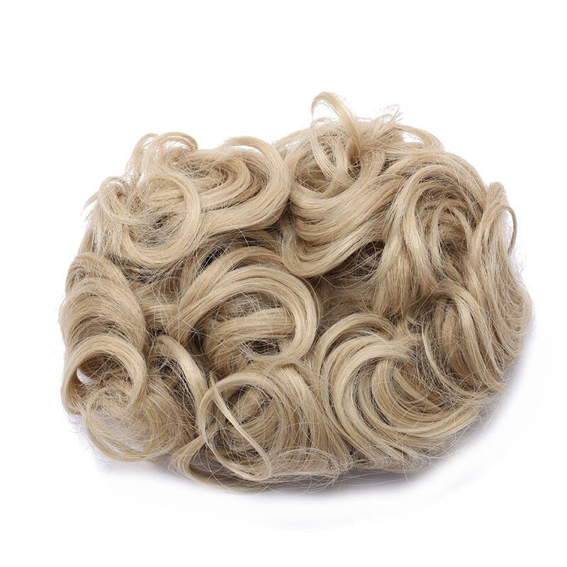 Easy Stretch Clip-in Large Curly Hair Bun Extension for Instant Volume