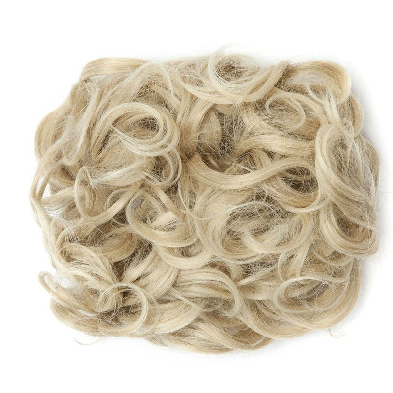 Easy Stretch Clip-in Large Curly Hair Bun Extension for Instant Volume