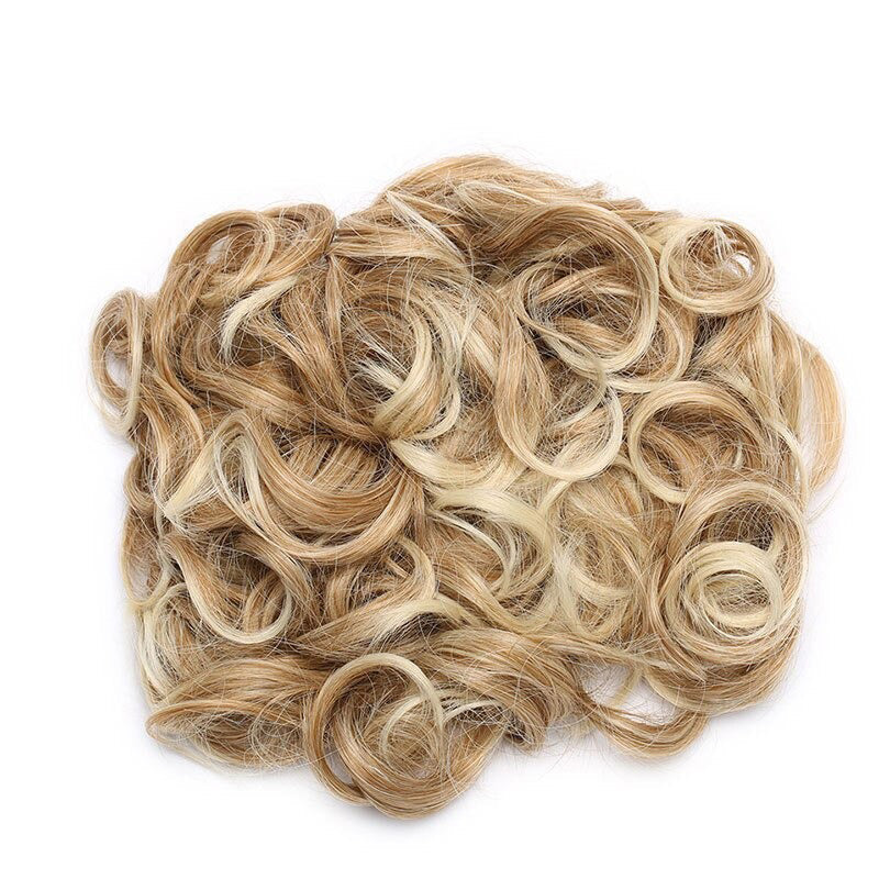 Easy Stretch Clip-in Large Curly Hair Bun Extension for Instant Volume