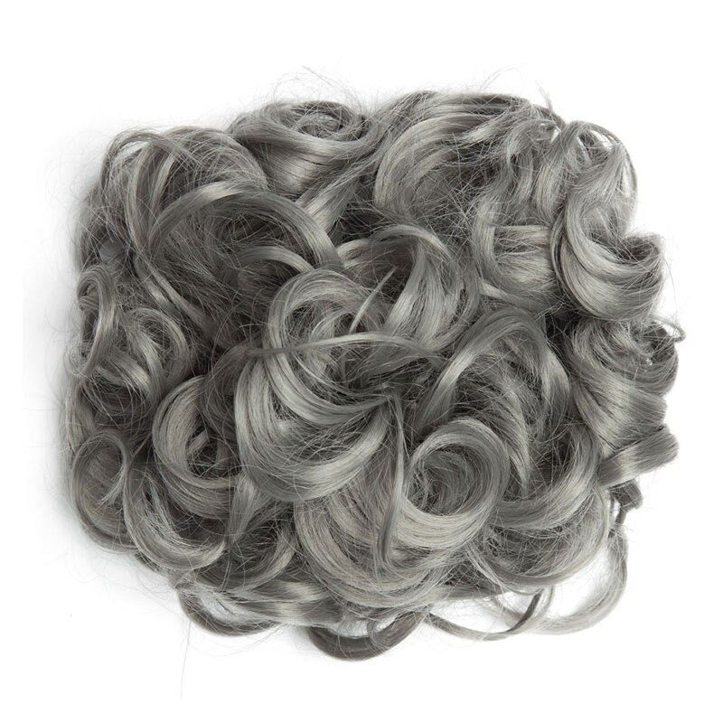 Easy Stretch Clip-in Large Curly Hair Bun Extension for Instant Volume