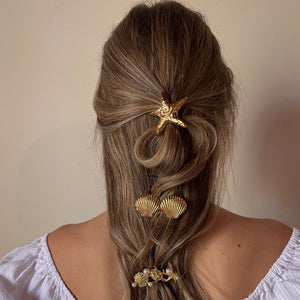 Elegant 18k Gold-Plated Pony Cuff with Starfish Design – Waterproof and Hypoallergenic
