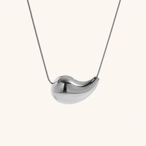 Elegant 18k Gold-Plated Teardrop Necklace – Hypoallergenic Stainless Steel Jewelry for Women, 16-inch Adjustable Length