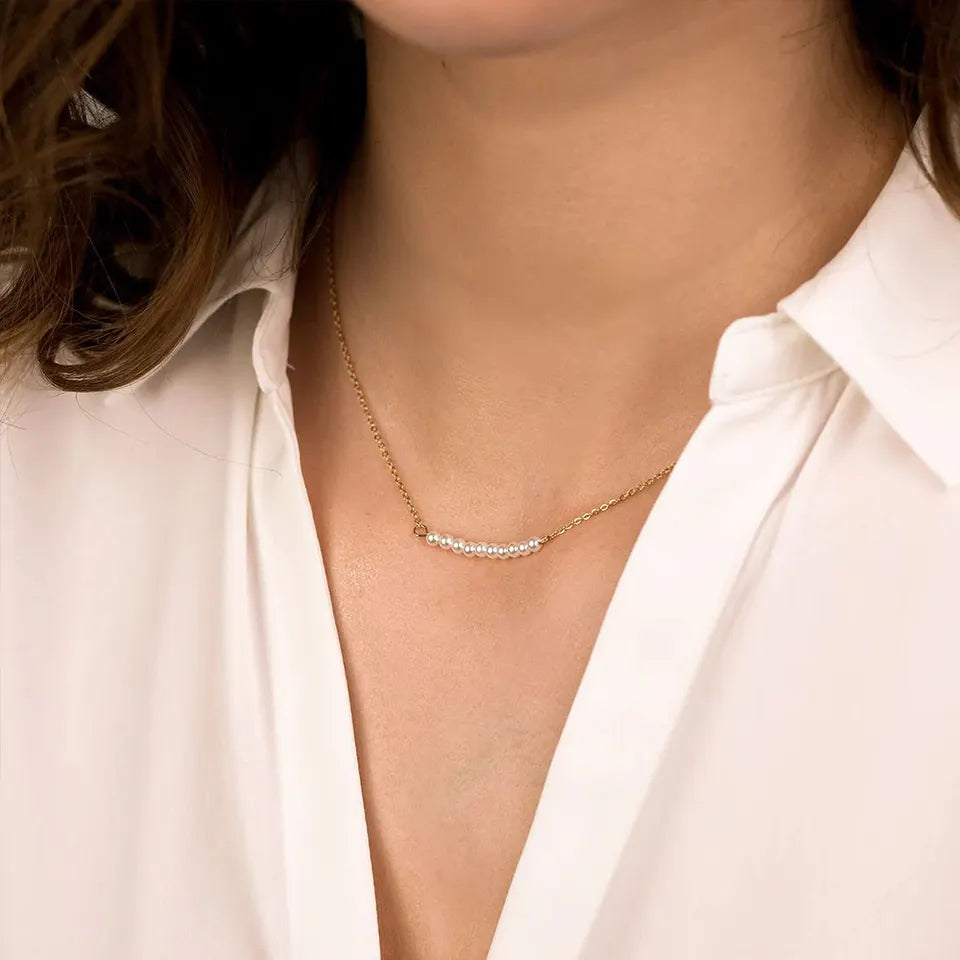 Elegant Freshwater Pearl Necklace with 18k Gold Plating – Timeless Accessory for Any Occasion