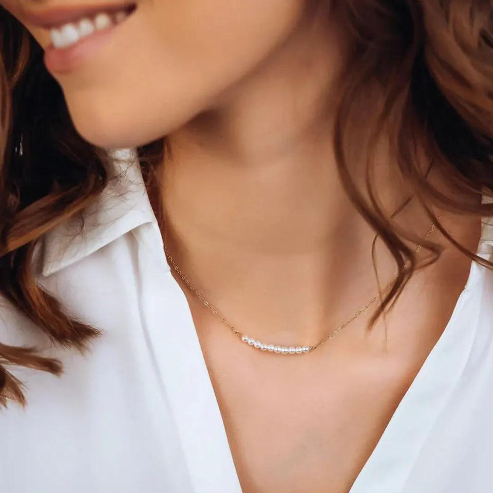 Elegant Freshwater Pearl Necklace with 18k Gold Plating – Timeless Accessory for Any Occasion