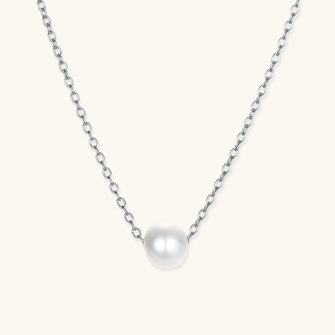 Elegant Freshwater Pearl Necklace with Waterproof Gold Chain – 15 Inch Length and 2 Inch Extension