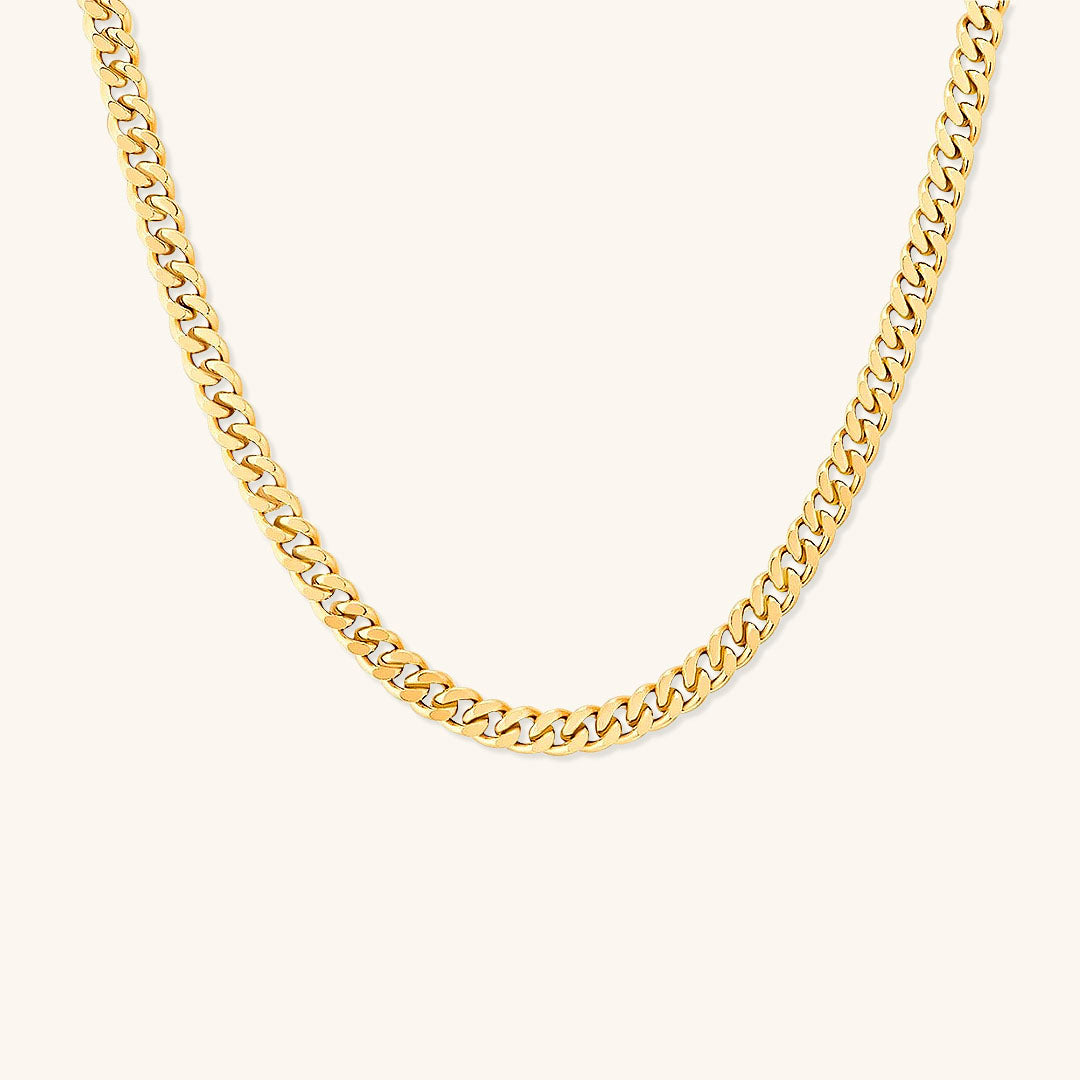 Elegant Gold Chain Necklace for Women – 18k Gold-Plated, Hypoallergenic, 16-Inch Length with 2-Inch Extension