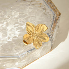 Load image into Gallery viewer, Elegant Gold Hair Clip with Sculpted Petal Design – Waterproof and Hypoallergenic
