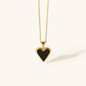 Elegant Gold Heart Pendant Necklace – Waterproof, Hypoallergenic Jewelry for Women, 18-Inch Adjustable Chain