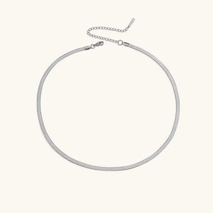 Elegant Gold Herringbone Necklace for Women – Hypoallergenic Stainless Steel-Plated Jewelry, 14k Gold, 14-Inch with Extension