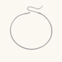 Load image into Gallery viewer, Elegant Gold Herringbone Necklace for Women – Hypoallergenic Stainless Steel-Plated Jewelry, 14k Gold, 14-Inch with Extension
