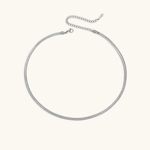 Elegant Gold Herringbone Necklace for Women – Hypoallergenic Stainless Steel-Plated Jewelry, 14k Gold, 14-Inch with Extension