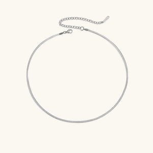 Elegant Gold Herringbone Necklace for Women – Hypoallergenic Stainless Steel-Plated Jewelry, 14k Gold, 14-Inch with Extension