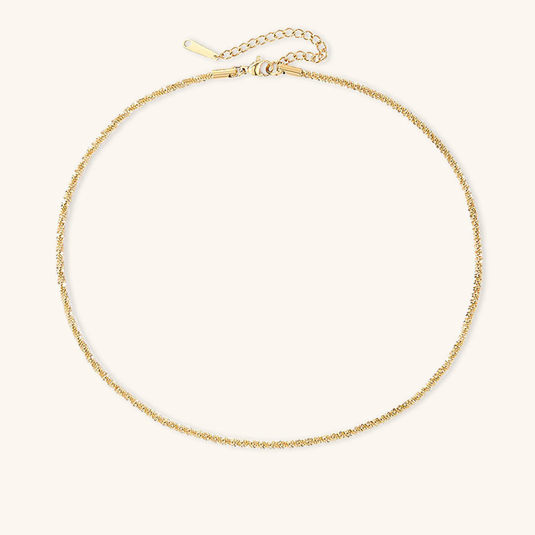 Elegant Gold Necklace for Women – Hypoallergenic Stainless Steel-Plated 14k Gold Chain, 15 Inch with Extension