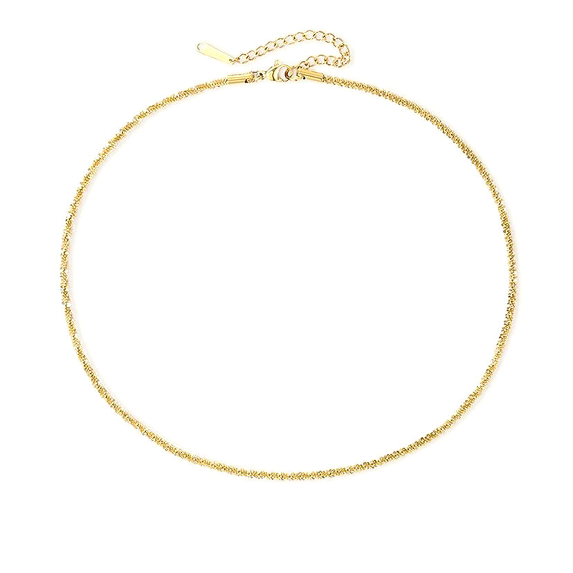 Elegant Gold Necklace for Women – Hypoallergenic Stainless Steel-Plated 14k Gold Chain, 15 Inch with Extension